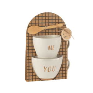set de 2 tasses en céramique crème + cuillère en bois jolipa (2) (1)