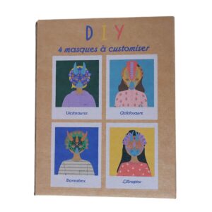 Coffret DIY - 4 masques à customiser dinosaures le petit souk (2) (1)