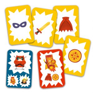 DJ05143-B3D-RVB jeu de cartes de cooperation et de memoire djeco hero town