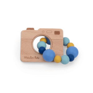 Hochet anneau dentaire bois et silicone Appareil photo moulin roty (1) (1)