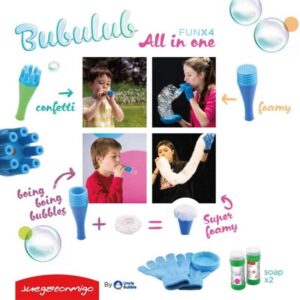 Coffret 4 accessoires spéciales bulles de savon