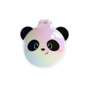 HB0036 Brosse à cheveux iridescente avec miroir Panda legami (1)