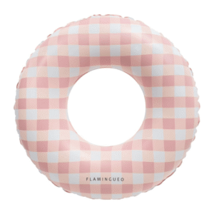 Maxi bouée vichy 110 cm rose flaminguéo (4) (1)