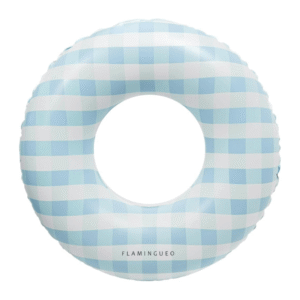 Maxi bouée vichy bleue 110 cm flaminguéo (2) (1)