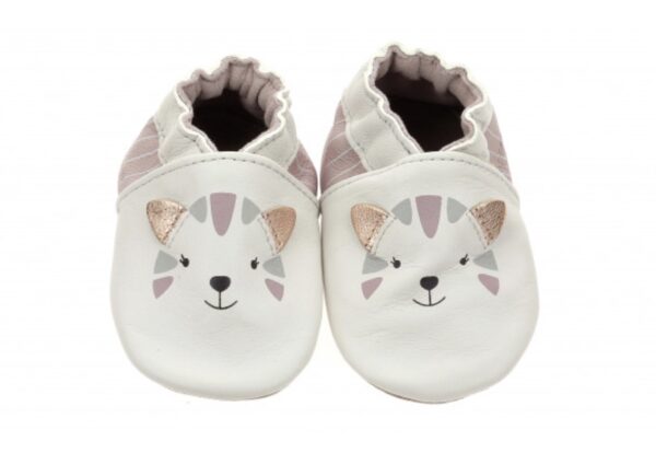 Chaussons Charming cats - Beige clair rose