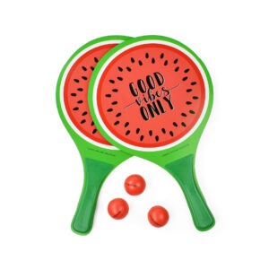 BR0002 lot de raquette de plage + 3 balles pastèque good vibes only legami (5)