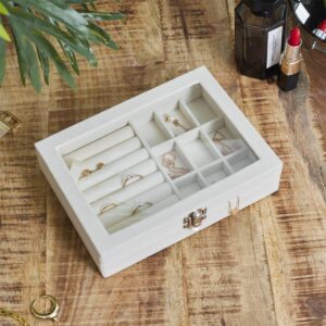 HD0151 boite à bijoux en velours crème (6) (1)