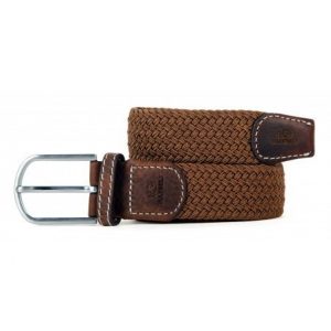 Billybelt-ceinture-tressee-elastique-unie-marron-camel