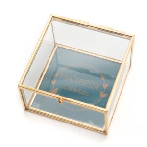 Boite à Bijoux en verre personnalisé maitresse