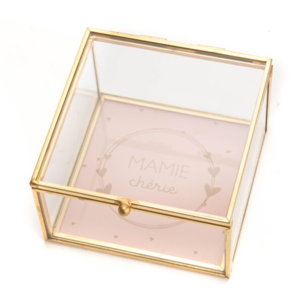 Boite à Bijoux en verre personnalisé mamie