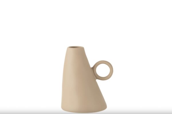 Vase Incliné Céramique Beige