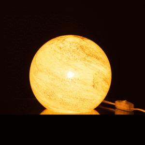lampe dany ronde en verre jaune nuancée jolipa (2) (1)