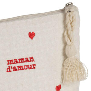 pochette écru nid d'abeille brodé rouge maman d'amour coeurs ulysse (1) (1)