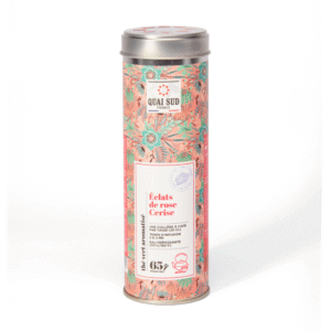 boite thé vert vrac aromatisé éclats de rose cerise quai sud