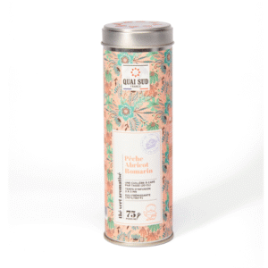 boite thé vert vrac aromatisé peche abricot romarin quai sud