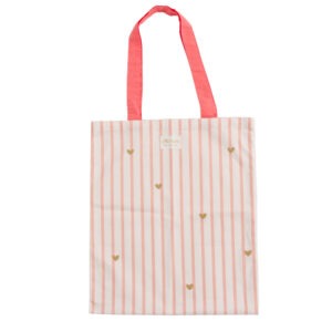 170385 Tote bag rayé rose coeurs brodés - Maman d'amour cades (2) (1)