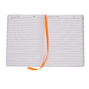 167672 Carnet ligné vichy 14x18 cm - Nounou d'enfer violet (1)
