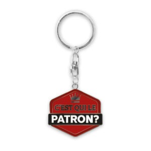 CD6933 porte-clés en métal humour c'est qui le patron (1) (1)