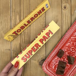 Chocolat Toblerone Personnalisé Joyeux Super Papi