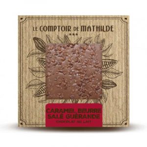 TABPM0026 Tablette Chocolat Lait Eclats De Caramel Au Beurre Salé & Fleur De Sel De guérande le comptoir de mathilde (1)