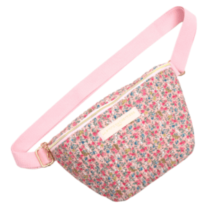 banane matelassée liberty fleurs rouges la petite cachotiere