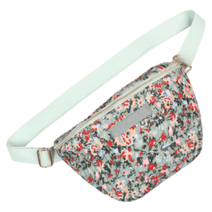 banane matelassée liberty fleurs rouges la petite cachotiere