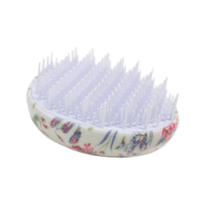 brosse démêlante avec picots plastiques blanche fleurie cosmetic (1) (1)