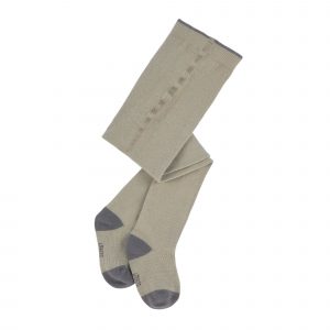 Collants épais bébé uni olive lassig