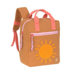 sac a dos enfant carré soleil camel et rose lassig (1) (1)