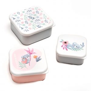 160034 set de 3 boites empilables gouter koala fille