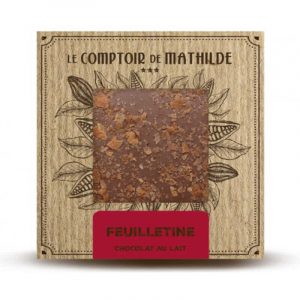 TABPM0023 Tablette Chocolat Lait Feuilletine 80G le comptoir de mathilde (1)