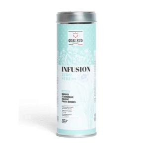 boite d'infusion aromatisée zéro stress détente mélisse citronnelle fruits rouges quai sud (2)
