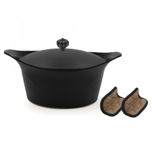 incroyable cocotte avec manique cookut noir graphite