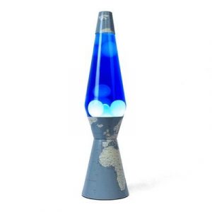 lampe lave fisura earth cate du monde et bleu