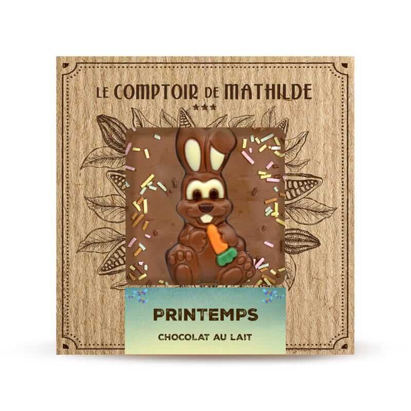 Tablette chocolat lait 80g Editions printemps le comptoir de Mathilde
