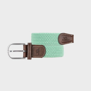 ceinture tressée unie élastique vert aqua clair billy belt (1) (1)