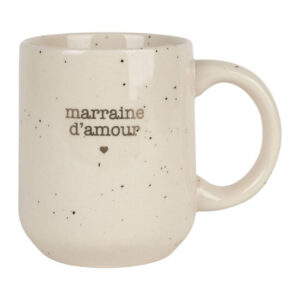 mug marraine d'amour beige moucheté jardin d'ulysse