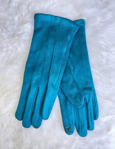 gants bleu canard