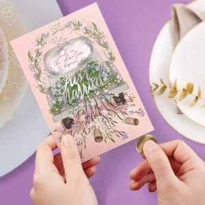 BGS0004 Carte à gratter personnalisable just married mariage (4)