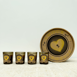 coffret 4 mini bougies parfumées amour coeur doré (1)
