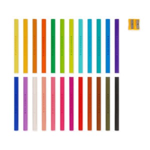TDP0001 Set de 24 crayons de couleur ourson + taille-crayon legami (1)