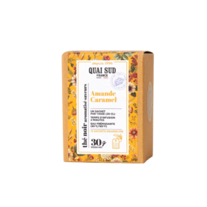 Boite de 15 infusettes de thé noir amande caramel aromatisé quai sud (1)
