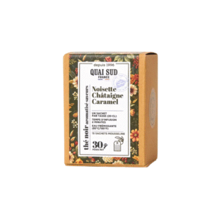 Boite de 15 infusettes de thé noir noisette chataigne caramel aromatisé quai sud (2)