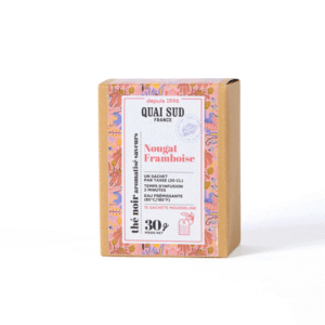 Boite de 15 infusettes de thé noir nougat framboise aromatisé quai sud (6)