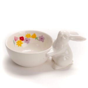 157080 coupelle lapin blanche avec fleurs (1)