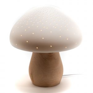 159738 lampe veilleuse en porcelaine champignons