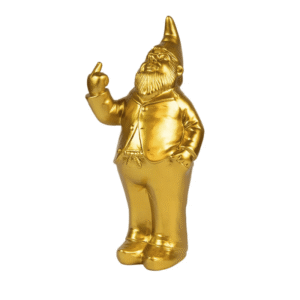 tirelire résine gnome fuck doré fisura (4) (1)