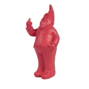 tirelire résine gnome fuck rouge fisura
