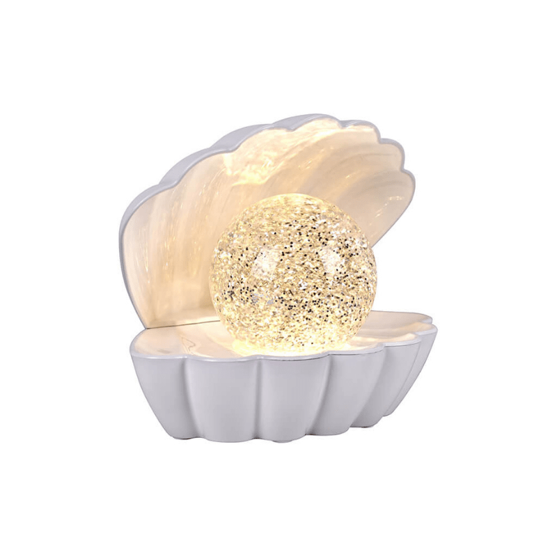lampe décorative coquillage paillettes iridescente nacrée (1)
