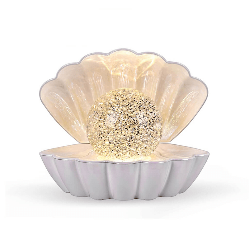 lampe décorative coquillage paillettes iridescente nacrée (1)